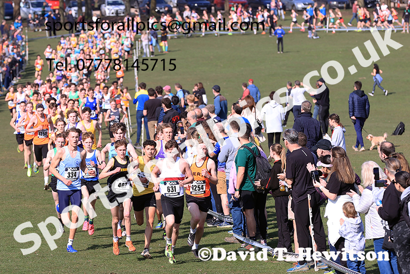 Boys under-15s 2025 UK CAU Inter Counties Cross Country Champs., Wollaton Park, Nottingham. Photo: David T. Hewitson/Sports for All Pics